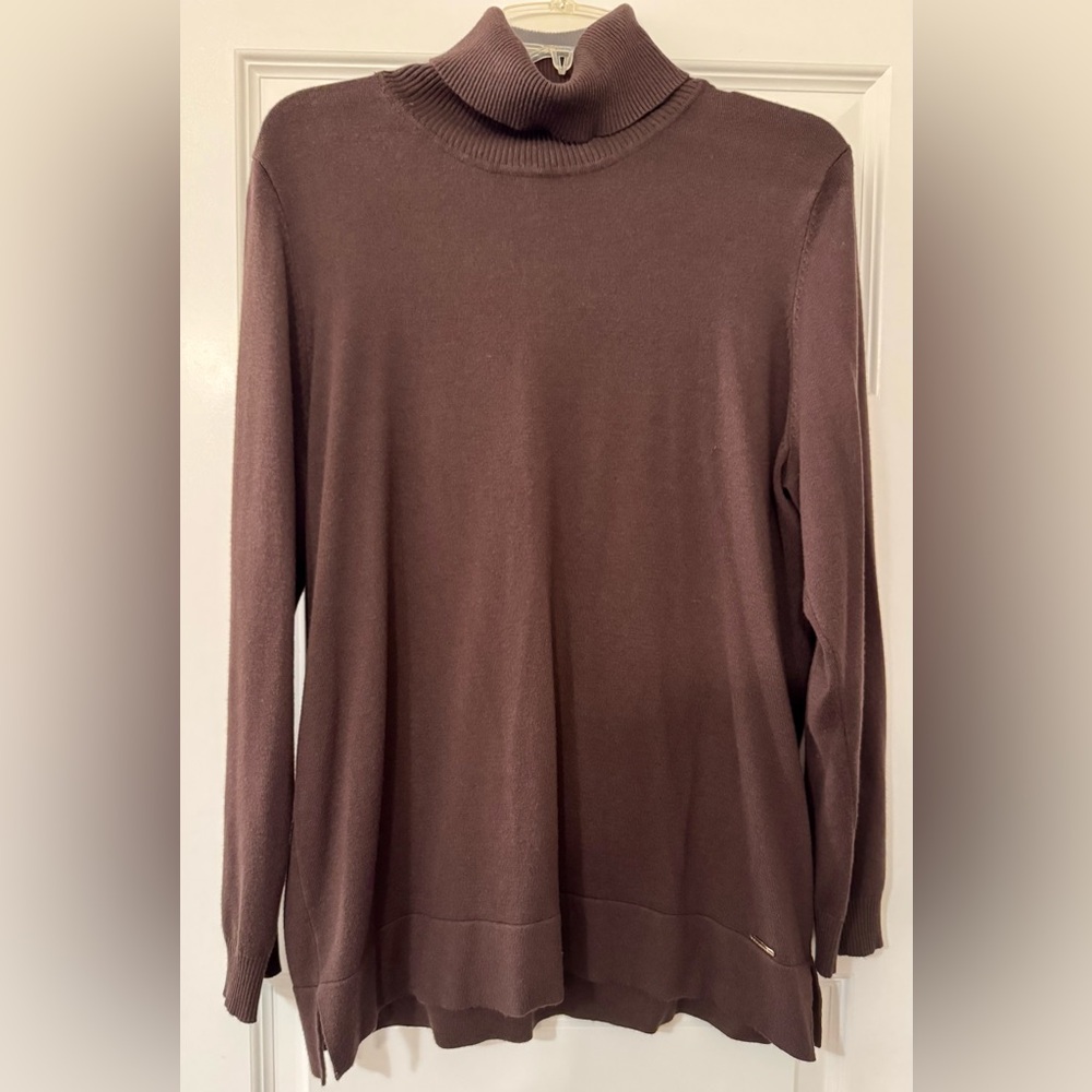 Calvin Klein Taupe Ribbed Sweater